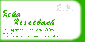 reka miselbach business card